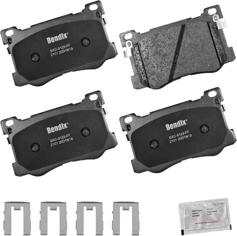 Bendix Priority1 CFC2101 Ceramic Front Brake Pads for Genesis G80 2020-2018, Kia K900 2017 - Image 1